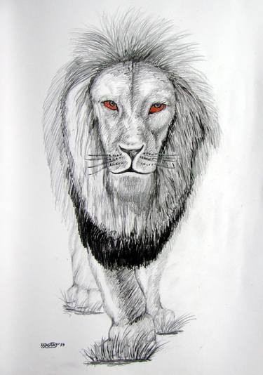 Original Fine Art Animal Drawing by PRASENJIT NATH