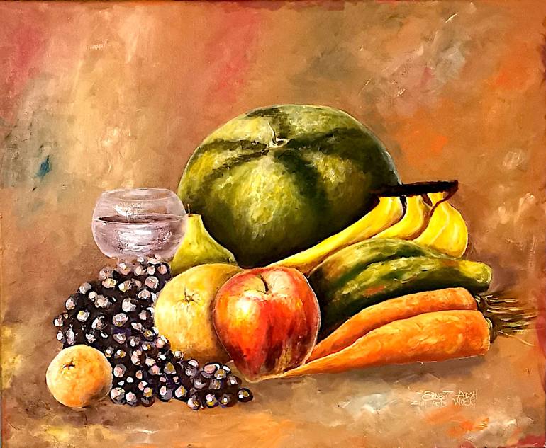 Fruit Wall Art Kitchen - Original Fruit Painting, Fruit Wall Decor