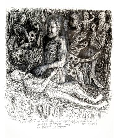Print of People Drawings by Sentier Assemblages