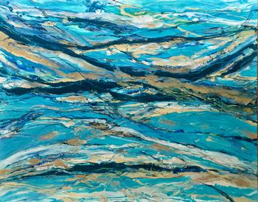 Original Abstract Water Paintings by Corrina Leidy