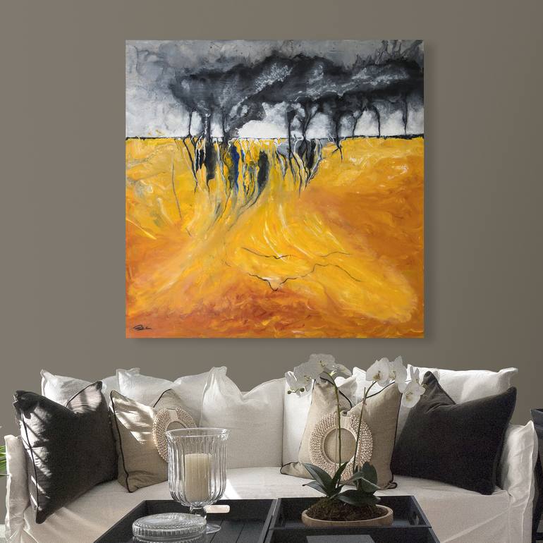 Original Abstract Expressionism Landscape Painting by Bruce Peebles