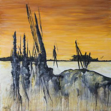 Original Abstract Expressionism Landscape Paintings by Bruce Peebles