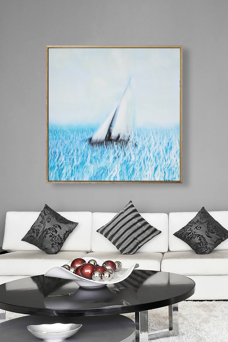 Original Abstract Seascape Painting by Bruce Peebles