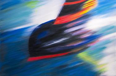 Original Abstract Yacht Paintings by Bruce Peebles