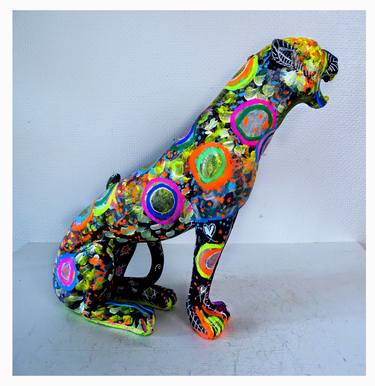 Panther Fun Fluo Sculpture Pop Art Original Unique thumb