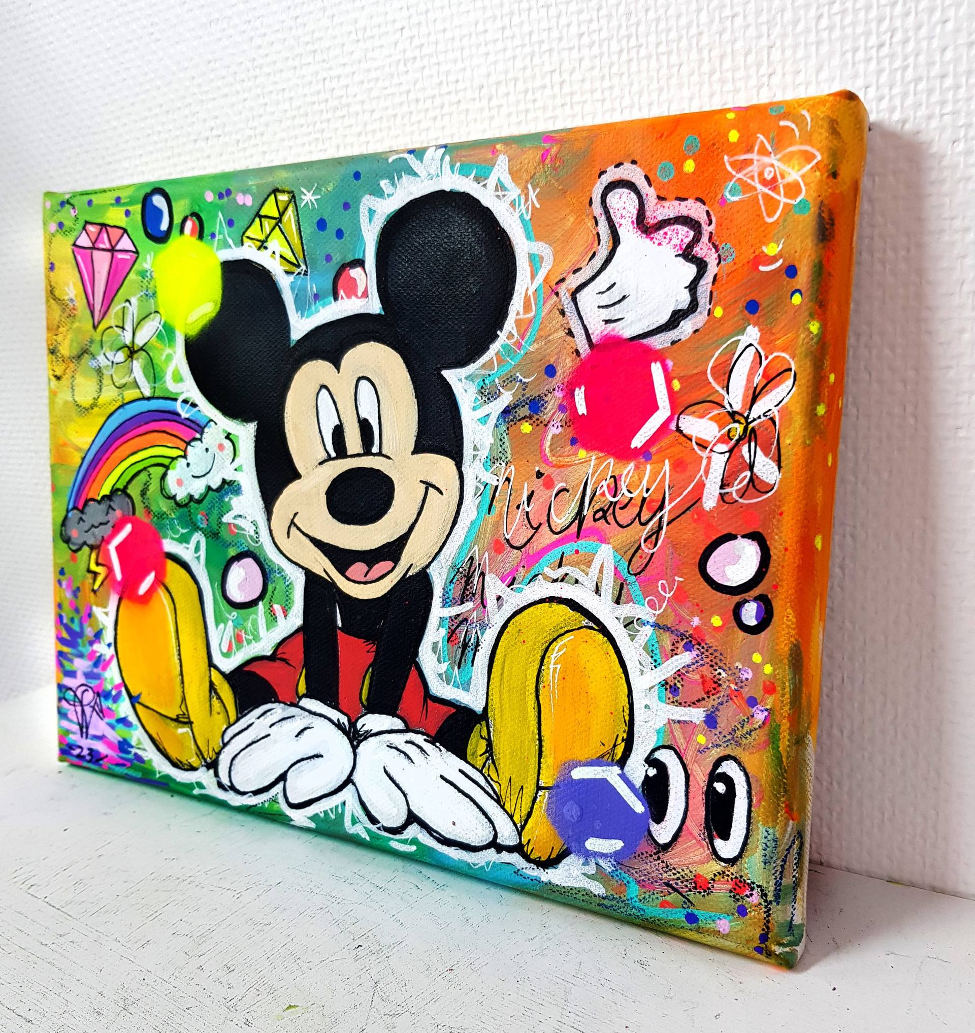 Mickey mouse online spray art only one in the world custom made