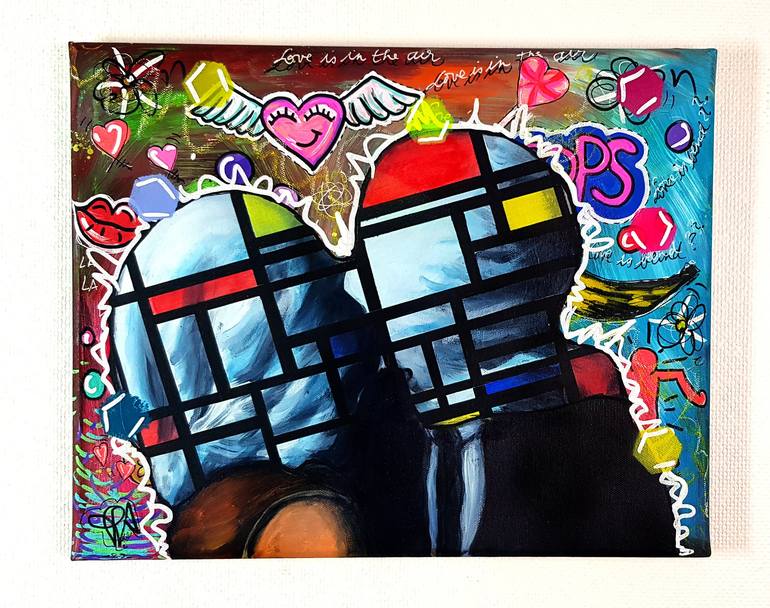 Original Pop Art Love Painting by Priscilla Vettese