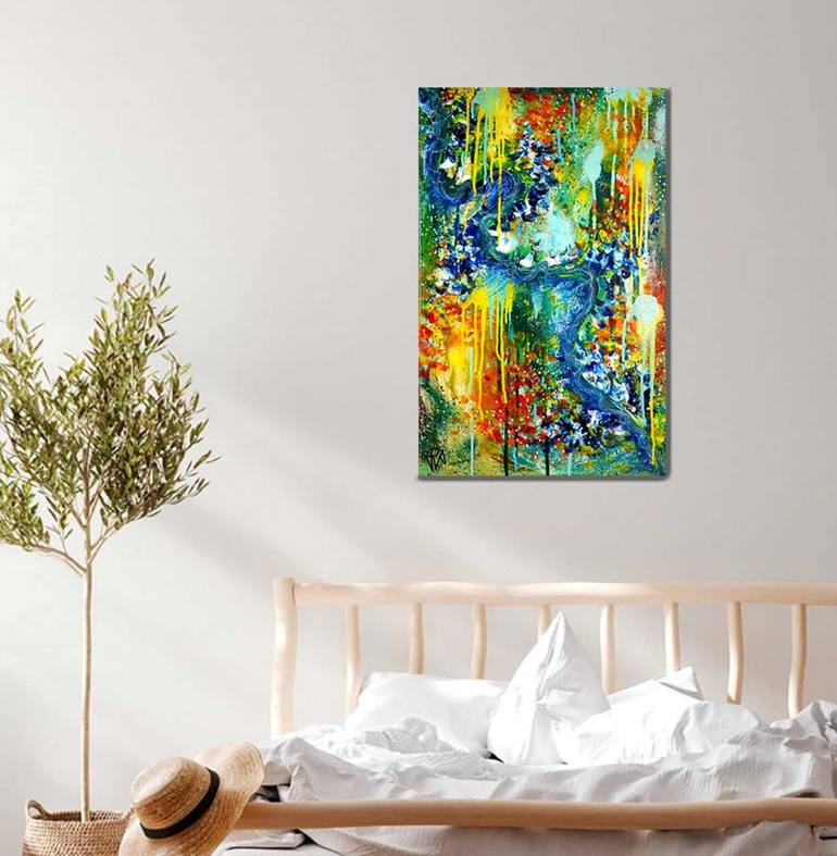 Original Abstract Expressionism Abstract Painting by Priscilla Vettese