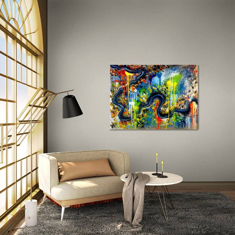 Original Abstract Expressionism Abstract Painting by Priscilla Vettese