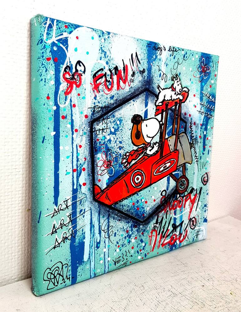 Original Pop Art Cartoon Painting by Priscilla Vettese