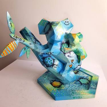 Koala Resin Sculpture, My Koala #1, Pop Art Animal Statue Origami thumb