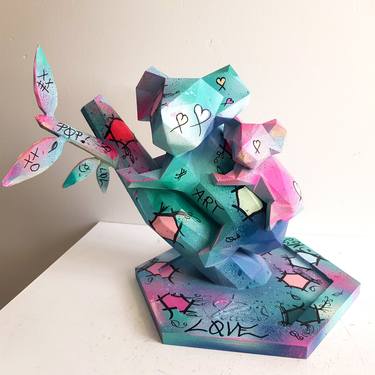 My Koala #2 Statue, Pop Art Origami Koala Sculpture, Original Art thumb