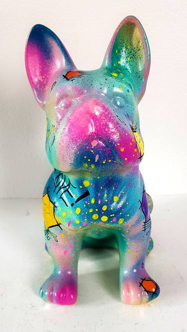 Sculpture Bulldog Pop Art / Statue Bulldog Wow!! Graffiti thumb