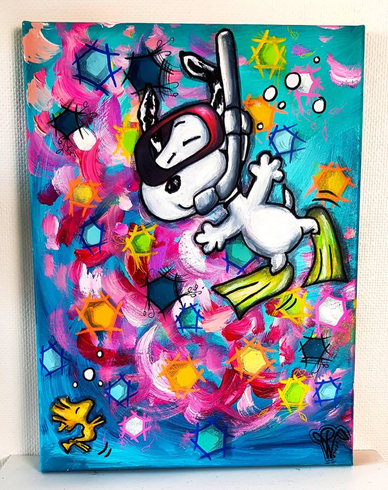 Original Pop Art Cartoon Painting by Priscilla Vettese