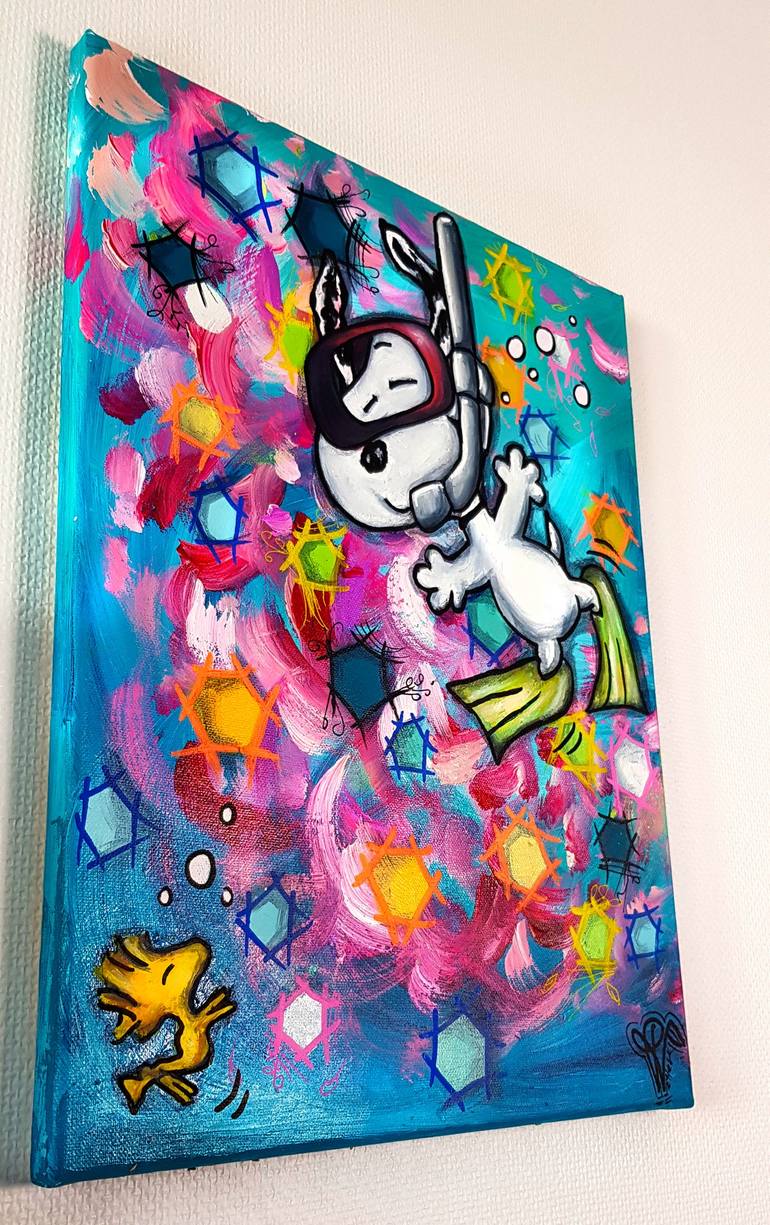 Original Pop Art Cartoon Painting by Priscilla Vettese