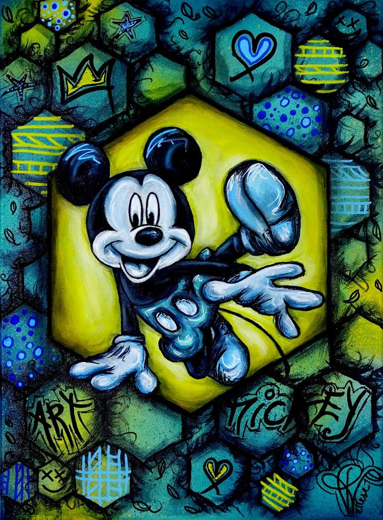 Fashion Mickey / Mickey print / Graffiti / Canvas Wall Art /Pop