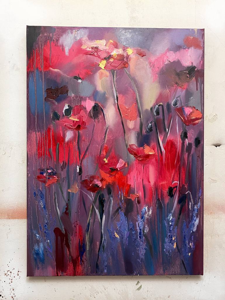 Original Abstract Floral Painting by Mariya Bogdanova