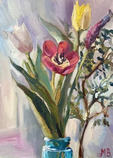 Original Floral Painting by Mariya Bogdanova
