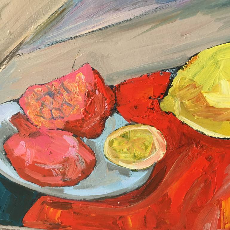 Original Cubism Still Life Painting by Angelika Aks