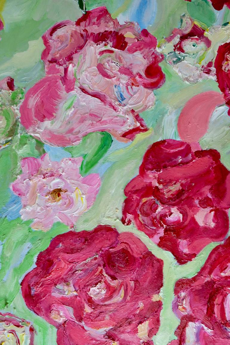 Original Abstract Expressionism Floral Painting by Amanda Mcgregor