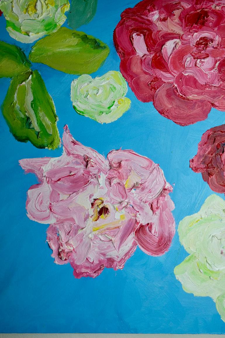 Original Abstract Floral Painting by Amanda Mcgregor