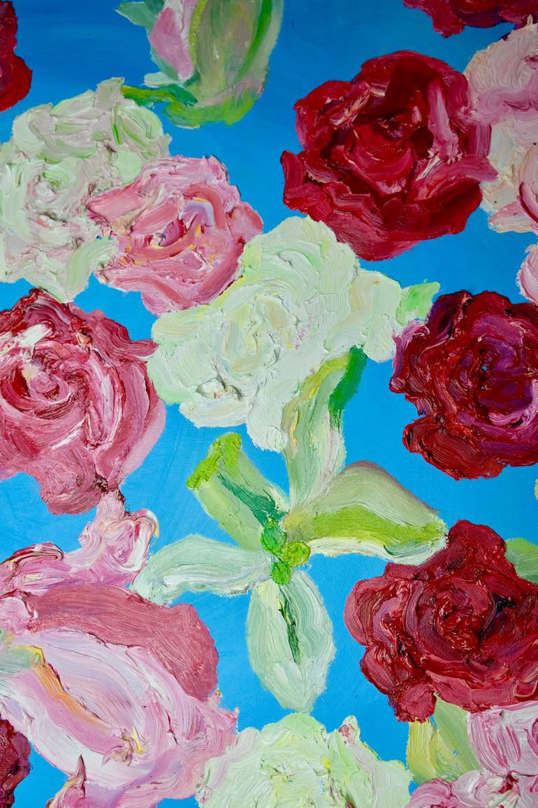Original Abstract Floral Painting by Amanda Mcgregor