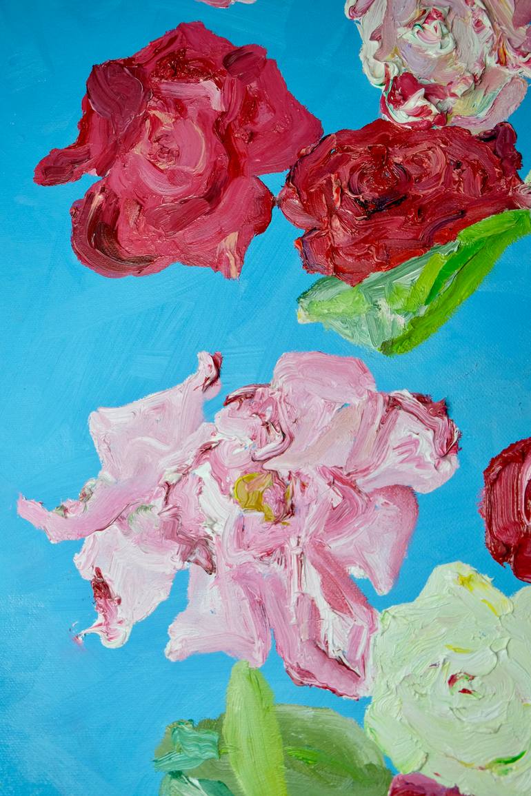Original Abstract Floral Painting by Amanda Mcgregor