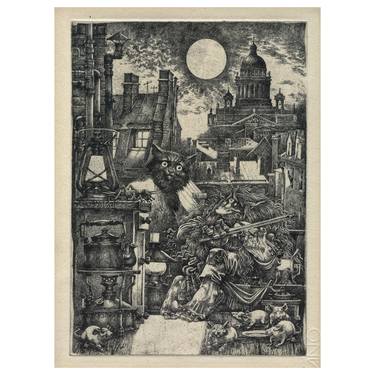 Etching "Domovoy" (house spirit) - Limited Edition of 50 thumb
