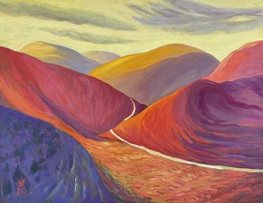 Original Expressionism Landscape Painting by Yael Surguchev