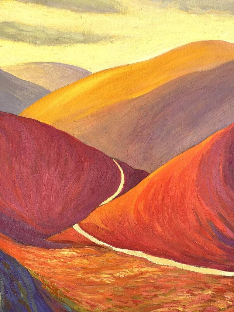 Original Expressionism Landscape Painting by Yael Surguchev