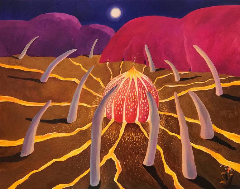 The Heart Of The Desert Painting By Yael Surguchev Saatchi Art