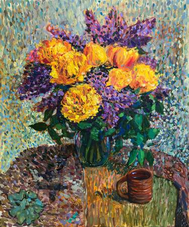Print of Expressionism Still Life Paintings by Yael Surguchev