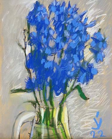 Original Impressionism Floral Painting by Yael Surguchev