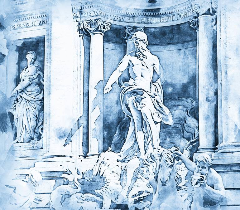 Rome, Trevi Fountain - Print