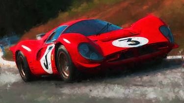 Print of Car Paintings by Andrea Mazzocchetti