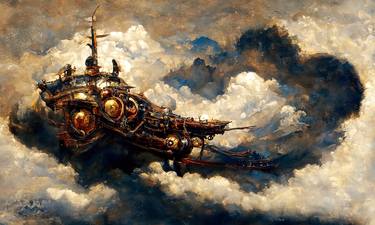 Steampunk flying ship thumb