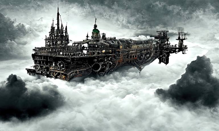 fantasy flying ship