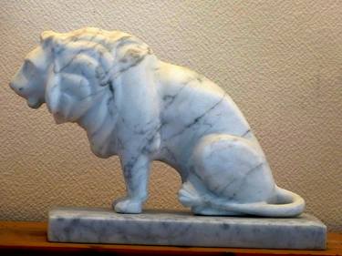 Carrara Marble Wild Animal - Lion One thumb