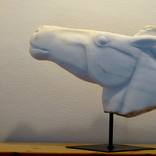 Carrara Marble Teddy Bear Sculpture by Jean-Michel Garino