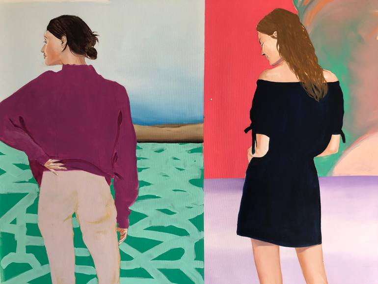 Original Figurative Love Painting by Janos Kujbus
