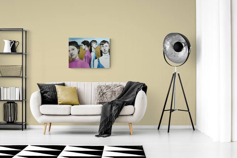 Original Figurative Love Painting by Janos Kujbus