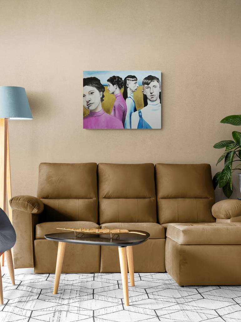 Original Figurative Love Painting by Janos Kujbus