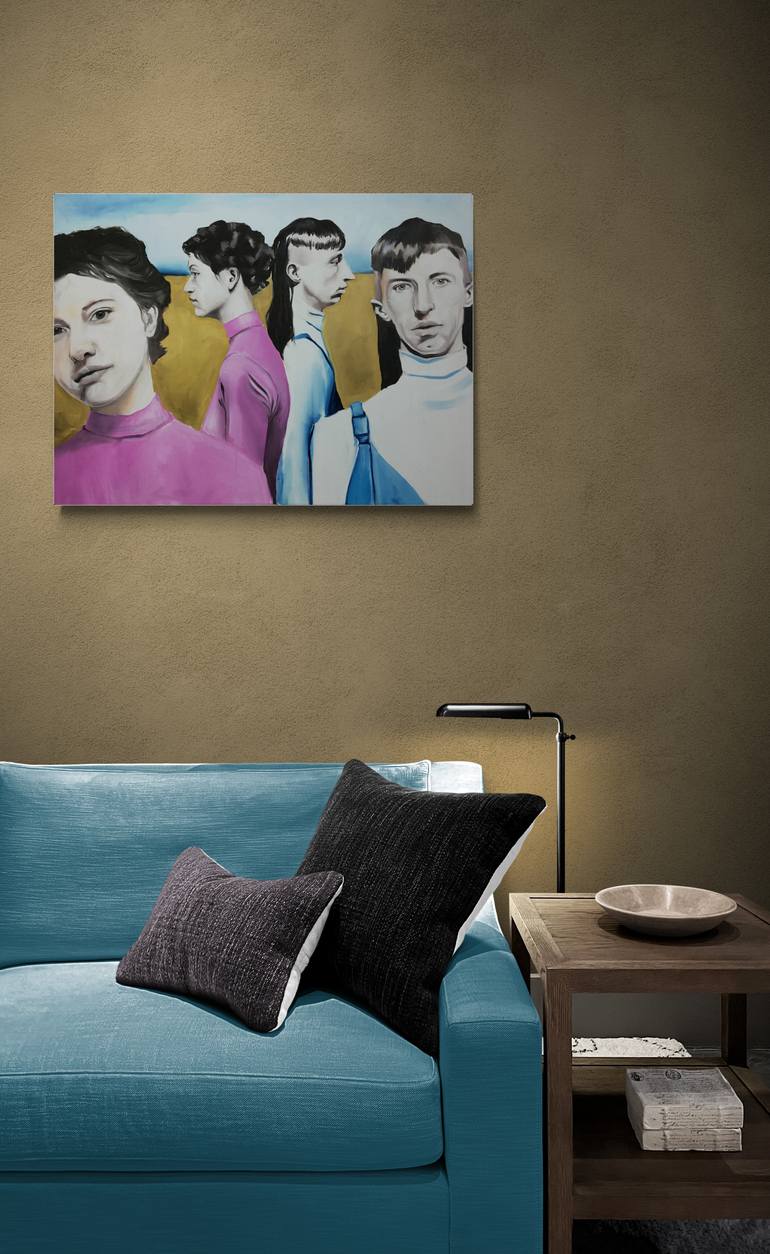 Original Figurative Love Painting by Janos Kujbus