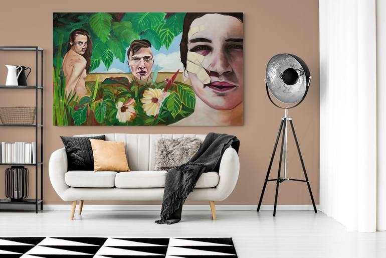 Original Figurative Love Painting by Janos Kujbus