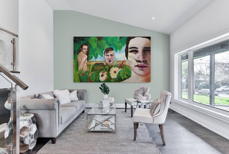 Original Figurative Love Painting by Janos Kujbus