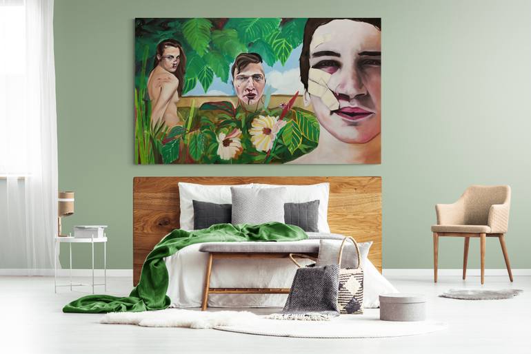 Original Figurative Love Painting by Janos Kujbus