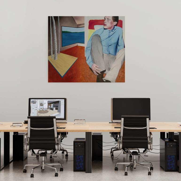 Original Figurative Men Painting by Janos Kujbus