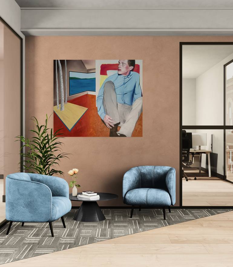 Original Figurative Men Painting by Janos Kujbus