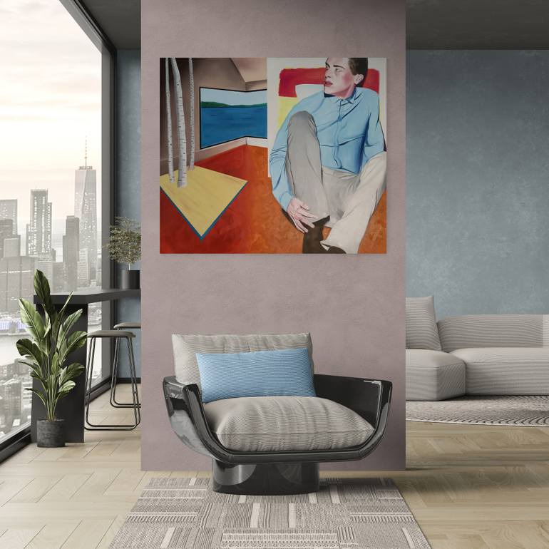 Original Figurative Men Painting by Janos Kujbus