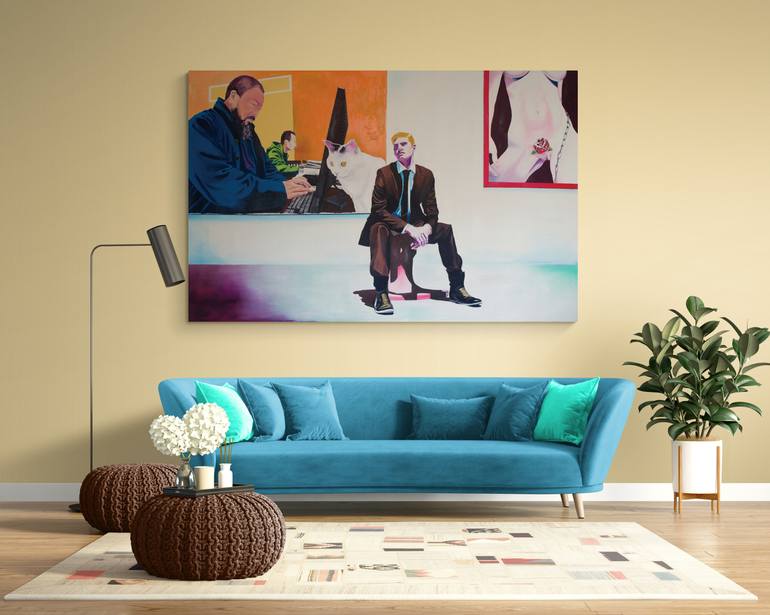 Original Figurative Pop Culture/Celebrity Painting by Janos Kujbus